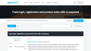 
                            8. Trade login, registration and product order with no payment ...