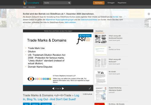 
                            12. Trade Marks & Domains <ul><li>Trade - SlideShare