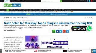 
                            10. Trade Setup for Thursday: Top 15 things to know before Opening Bell ...