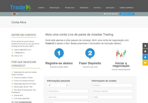 
                            3. Trade12 | Corretor de Negociação Online | Conta de Negociação