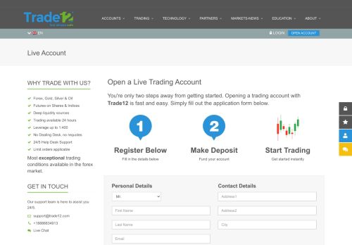 
                            4. Trade12 | Online Trading Broker | Live Account