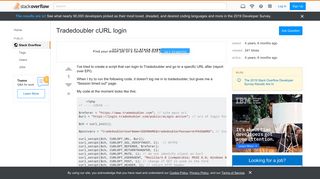 
                            11. Tradedoubler cURL login - Stack Overflow