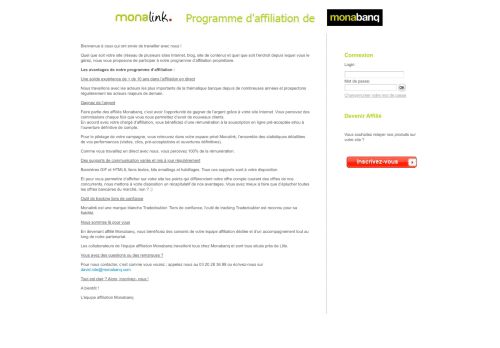 
                            9. Tradedoubler - Monalink - Le programme d'affiliation de Monabanq