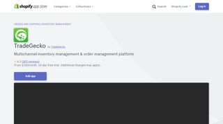 
                            2. TradeGecko – Ecommerce Plugins for Online Stores – Shopify App Store