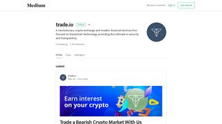 
                            3. trade.io – Medium