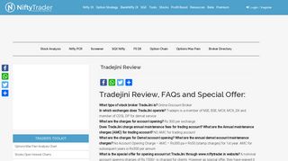 
                            9. Tradejini Review and compare; FAQs and Special Offer