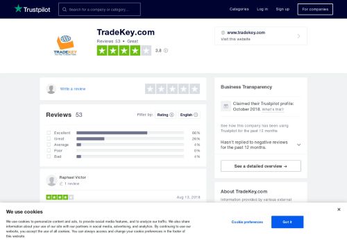 
                            8. TradeKey.com Reviews | Read Customer Service ... - Trustpilot