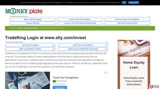 
                            11. TradeKing Login at www.ally.com/invest — Money Plate