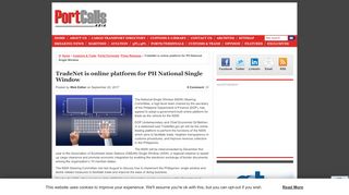 
                            11. TradeNet is online platform for PH National Single Window | PortCalls ...