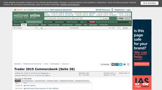 
                            9. Trader 2015 Commerzbank (Seite 28) - Wallstreet Online