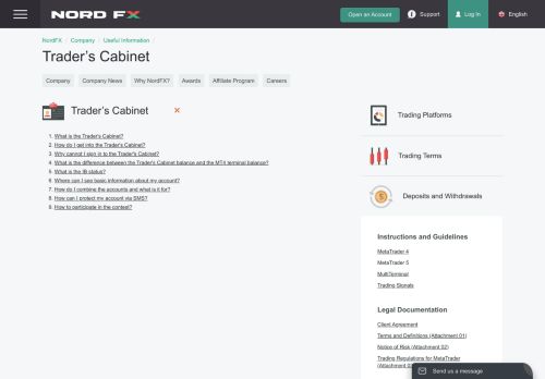 
                            9. Trader's Cabinet - NordFX