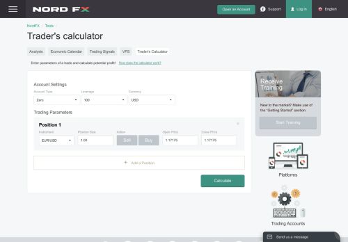 
                            12. Trader's Calculator - NordFX