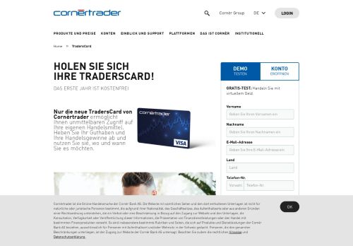 
                            6. TradersCard | Cornèrtrader: Schweizer Multi-Asset Handelsplattform