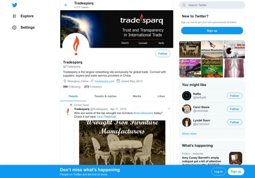 
                            10. Tradesparq (@Tradesparq) | Twitter