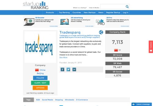 
                            8. Tradesparq - Tradesparq is a trade networking platform helping global ...