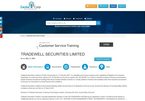 
                            10. TRADEWELL SECURITIES LIMITED - Company, directors and contact ...