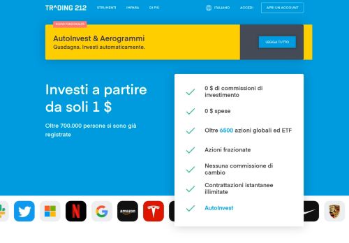 
                            2. Trading 212: Impara. Fai trading. Investi.