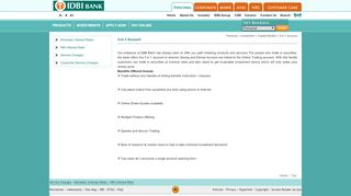 
                            6. Trading, Demat and Bank Account - IDBI Bank 3-in-1 Account