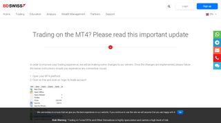 
                            4. Trading on the MT4? Please read this important update | BDSwiss