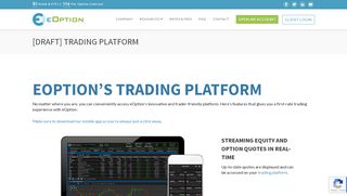 
                            2. Trading Platform | eOption
