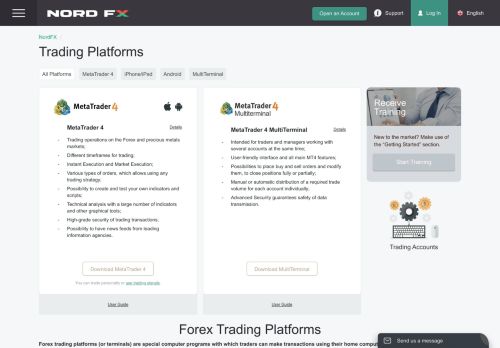
                            8. Trading Platforms - NordFX