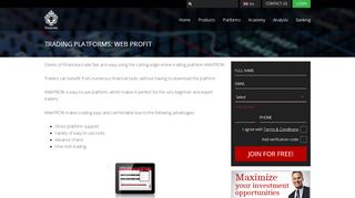 
                            2. Trading Platforms: Web Profit - Financikatrade