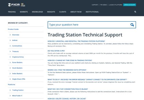 
                            6. Trading Station Technical Support - FXCM Support