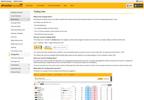 
                            9. Trading View - Betfair Exchange – Trusted, Legal Online Horse ...