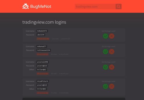 
                            10. tradingview.com logins - BugMeNot