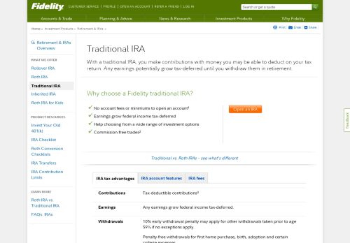 
                            10. Traditional IRA - Open a Fidelity Traditional IRA - Fidelity ...