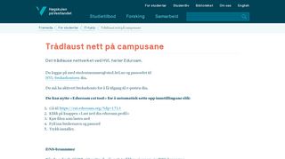 
                            11. Trådlaust nett på campusane - Høgskulen på Vestlandet