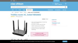 
                            2. Trådlös router AC, Exibel NBG6602 | Clas Ohlson