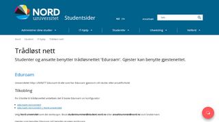 
                            9. Trådløst nett - Nord universitet