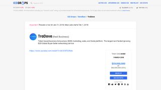 
                            9. TraDove (BBCoin) - All information about TraDove ICO (Token Sale ...