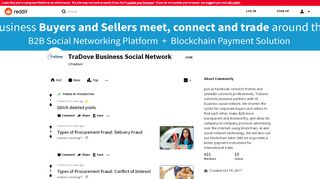 
                            13. TraDove Business Social Network - Reddit
