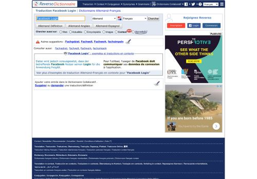 
                            8. Traduction Facebook Login français | Dictionnaire ...