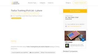
                            4. TRAFCO TRACKING (PVT) LTD - Lahore