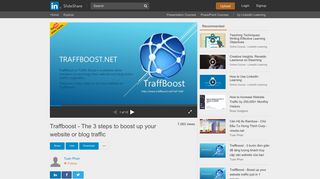 
                            3. Traffboost - The 3 steps to boost up your website or blog traffic