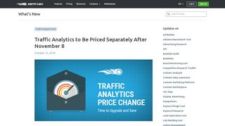 
                            11. Traffic Analytics Will Be Priced Separately After November 8 | SEMrush