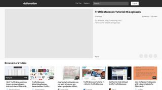 
                            12. Traffic Monsoon Tutorial #6 Login Ads - video dailymotion