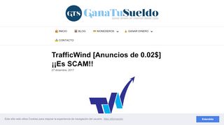 
                            5. TrafficWind [Anuncios de 0.02$] ¿Realmente Funciona o es SCAM?