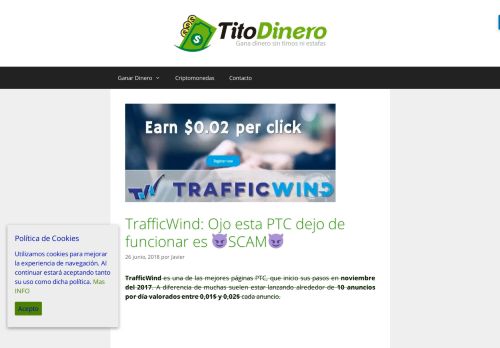 
                            3. TrafficWind: Magnifica PTC que paga hasta 0,02$ por anuncio ...