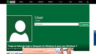 
                            6. Traga as telas de login e bloqueio do Windows 8 para seu Windows 7