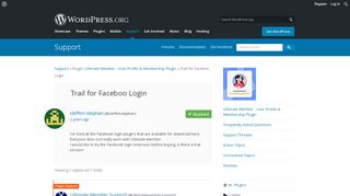 
                            11. Trail for Faceboo Login | WordPress.org