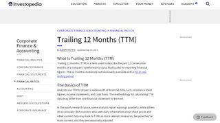 
                            9. Trailing 12 Months (TTM) - Investopedia