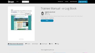 
                            12. Trainee Manual - e-Log Book - Yumpu