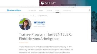 
                            9. Trainee-Programm bei BENTELER: Einblicke vom Arbeitgeber