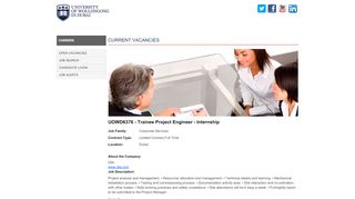 
                            12. Trainee Project Engineer - Internship - UOWD Career Portal