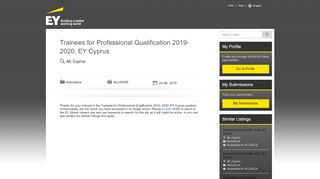 
                            12. Trainees for Professional Qualification 2019- 2020, EY Cyprus - EY ...