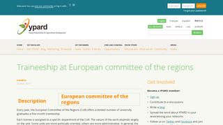 
                            13. Traineeship at European committee of the regions | YPARD | Young ...